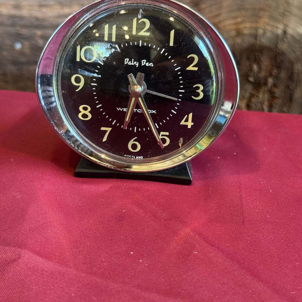 Vintage Westclox Baby Ben Alarm Clock. Glows in dark